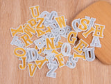 Alphabet, Gold, Silver Letters Patch (2 Pieces Pack) Iron on , Sew on, Embroidered patches. - GK 53 - Gkstitches