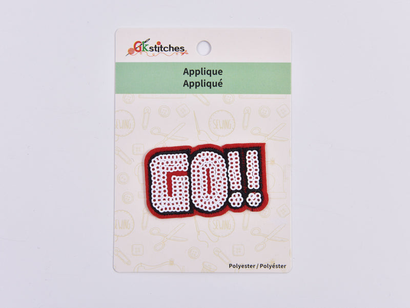 Go Sequin embroidery iron on patches ( 1 piece per pack) - Gkstitches