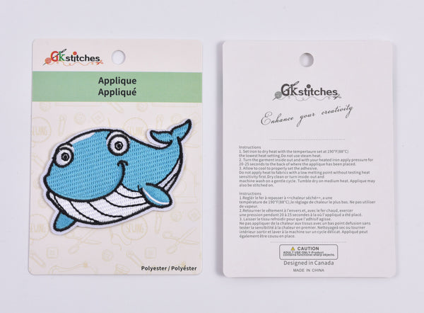 Dolphin Iron Patch (1 piece per pack) - Gkstitches