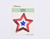 Sequin Star Embroidery (1 Piece Pack) Iron on , Sew on, Embroidered patches. - Gkstitches