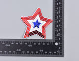 Sequin Star Embroidery (1 Piece Pack) Iron on , Sew on, Embroidered patches. - Gkstitches