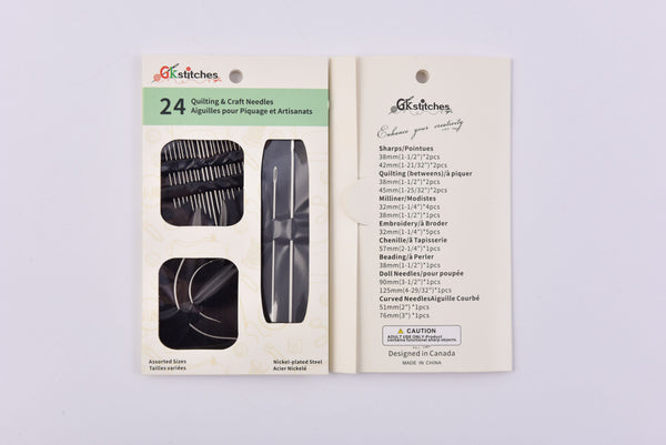 24 quilting & craft needles - Gkstitches