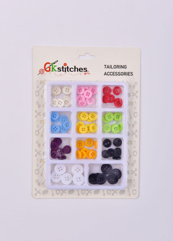 Four-Holes 66 Pieces Mix Combo Colored Buttons - Gkstitches