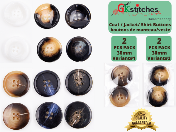 Four Hole Jacket Buttons - Gkstitches