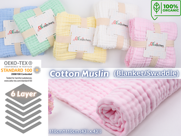 Six layers Muslin Solid Blanket - Gkstitches