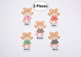 Teddy Bear Patch (2 Pieces Pack) Iron on , Sew on, Embroidered patches. - Gkstitches