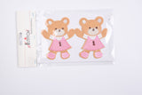 Teddy Bear Patch (2 Pieces Pack) Iron on , Sew on, Embroidered patches. - Gkstitches