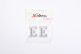 Alphabet, Gold, Silver Letters Patch (2 Pieces Pack) Iron on , Sew on, Embroidered patches. - GK 53 - Gkstitches
