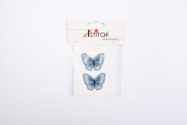 Butterfly Butterflies Mariposa High-quality Patch (2 Pieces Pack) Sew on, Embroidered patches. - GK- 19 - Gkstitches