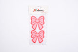 Classic Dots Bow Patch (2 Pieces Pack) Iron on , Sew on, Embroidered patches. GK- 48 - Gkstitches