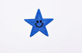 Stars Smiley Face Glitter (2 Pieces Pack) Iron on , Sew on, Embroidered patches. - GK 47 - Gkstitches