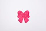 Classic Dots Bow Patch (2 Pieces Pack) Iron on , Sew on, Embroidered patches. GK- 48 - Gkstitches