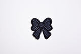 Classic Dots Bow Patch (2 Pieces Pack) Iron on , Sew on, Embroidered patches. GK- 48 - Gkstitches