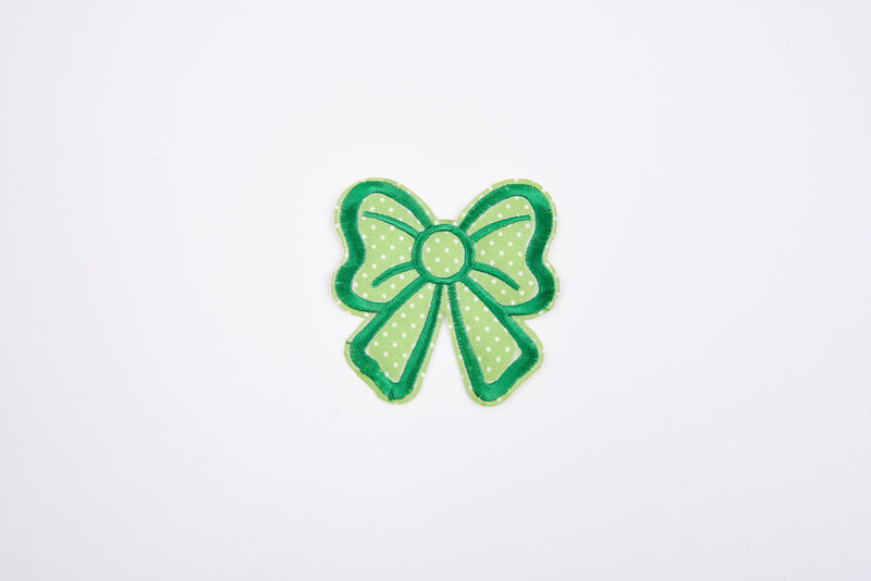 Classic Dots Bow Patch (2 Pieces Pack) Iron on , Sew on, Embroidered patches. GK- 48 - Gkstitches