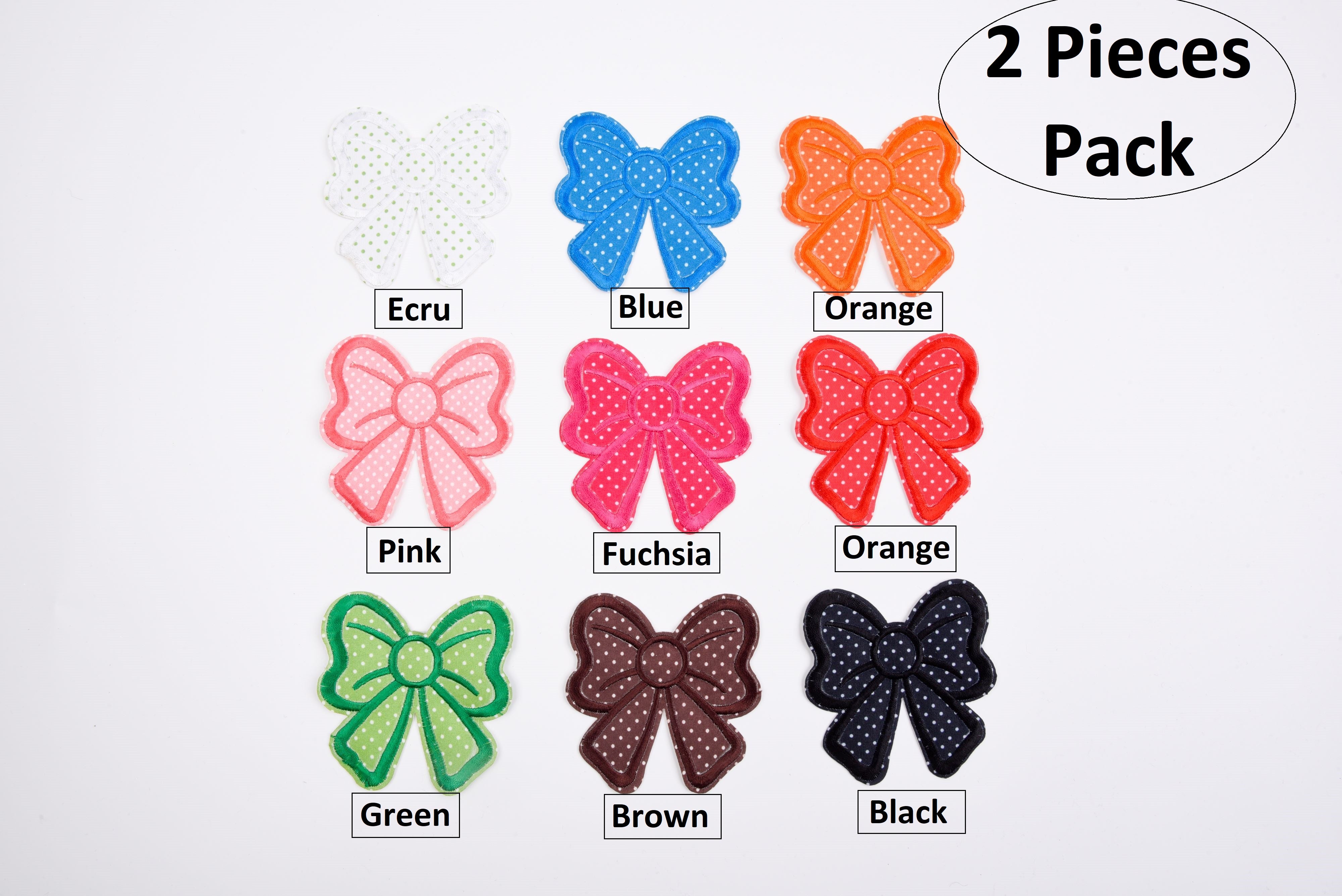 Bow Shape Fabric Patches For Clothes Pack Of 60