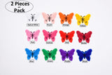 Butterflies (2 Pieces Pack) Iron on , Sew on, Embroidered patches. - GK 56 - Gkstitches