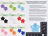 Floral pattern embroidery iron on patch - Gkstitches