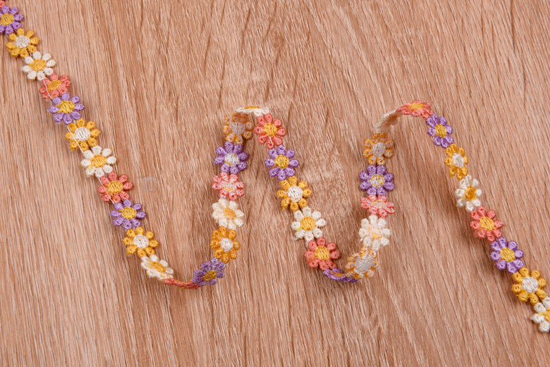 MINI Daisy Flower Crochet Lace Trim - Gkstitches