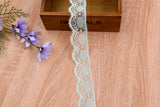 Thin Lace Border Fabric Ribbon Trim GK- 59 ( 5 Yards Pack) - Gkstitches