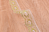 Thin Gold and Silver Lace Fabric Ribbon Trim GK- 61( 5 Yards Pack) - Gkstitches