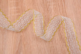 Thin Gold and Silver Lace Fabric Ribbon Trim GK- 61( 5 Yards Pack) - Gkstitches