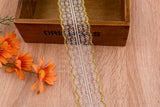 Thin Gold and Silver Lace Fabric Ribbon Trim GK- 61( 5 Yards Pack) - Gkstitches