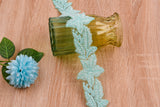 Flowers Border Crochet Lace Trim with Handwork Beads - GK- 69 - Gkstitches
