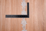 Big Flowers Crochet Lace Trim with Sequins and Handwork Beads - GK- 73 - Gkstitches