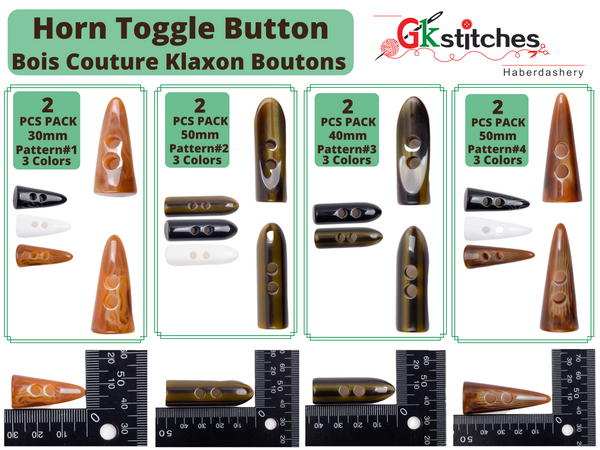 Horn Toggle Button - Gkstitches