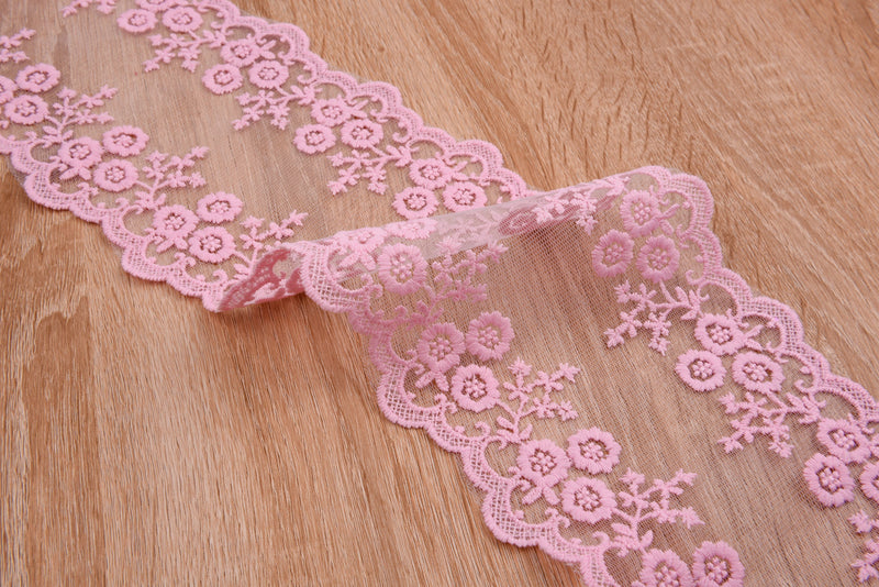 Thin Lace Fabric Ribbon Trim GK- 6 ( 2 Yards Pack) - Gkstitches