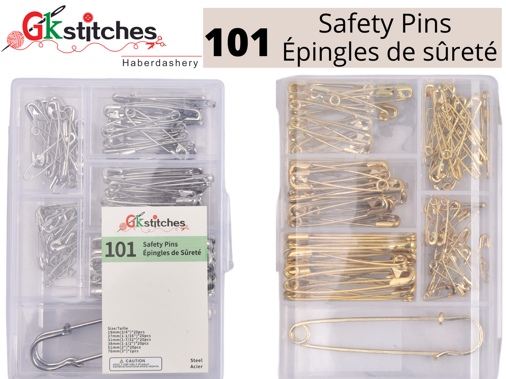 Versatile Assortment of 160 Curved Safety Pins for Crafts and