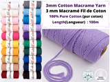 3 mm Cotton Macrame Yarn - Gkstitches