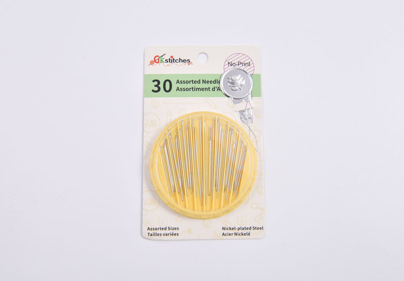 30 count Assorted Hand Needles with Threader - Dritz > Notions