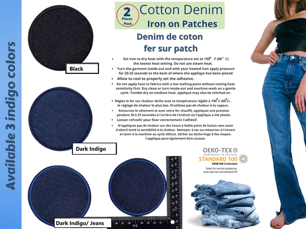 Mini iron-on jeans patches - Aviation blued From Marbet Due - Mini iron-on jeans  patches - Marbet Haberdashery Accessories & Haberdashery - Casa Cenina