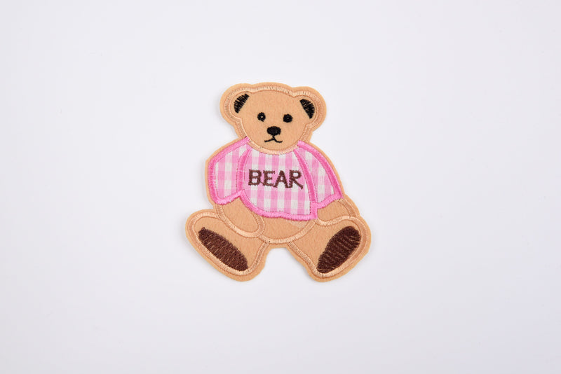 10PCS/Lot Reading Bear Embroidery Patches for Girls Bag Iron On Patches for  Clothes Small Glue Patch for Kids Clothes Designer - AliExpress