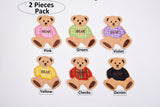 Teddy Bear Patch (2 Pieces Pack) Iron on , Sew on, Embroidered patches. - GK- 50 - Gkstitches