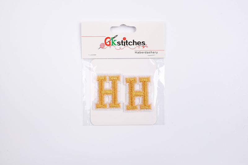  52Pcs Gold Iron on Letters for Clothing, Iron on Patches for  Clothing,1.6” x 2”