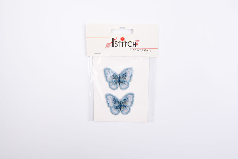 Butterfly Butterflies Mariposa High-quality Patch (2 Pieces Pack) Sew on, Embroidered patches. - GK- 19 - Gkstitches