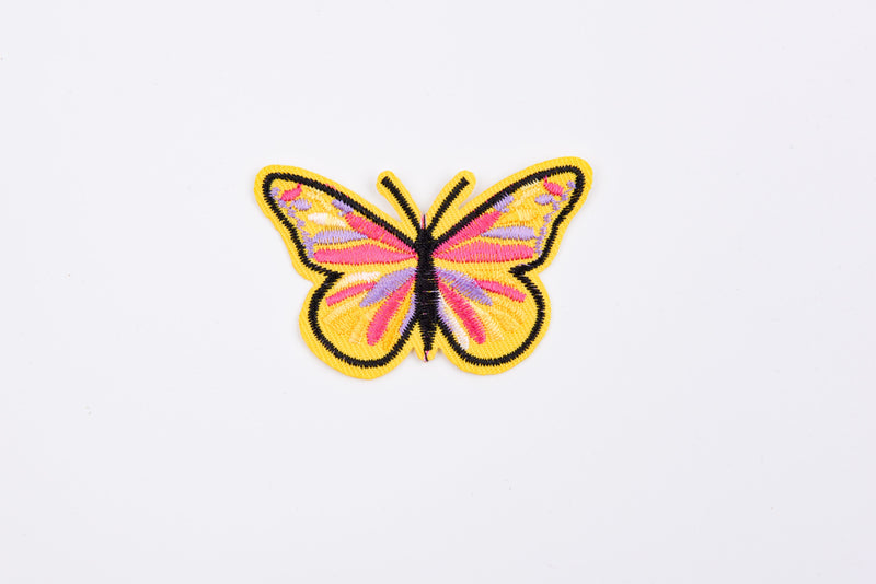 2PCS Butterfly Patch Cartoon Embroidered Patches For Clothing  Thermoadhesive Patches On Clothes DIY Sewing Embroidery Patch