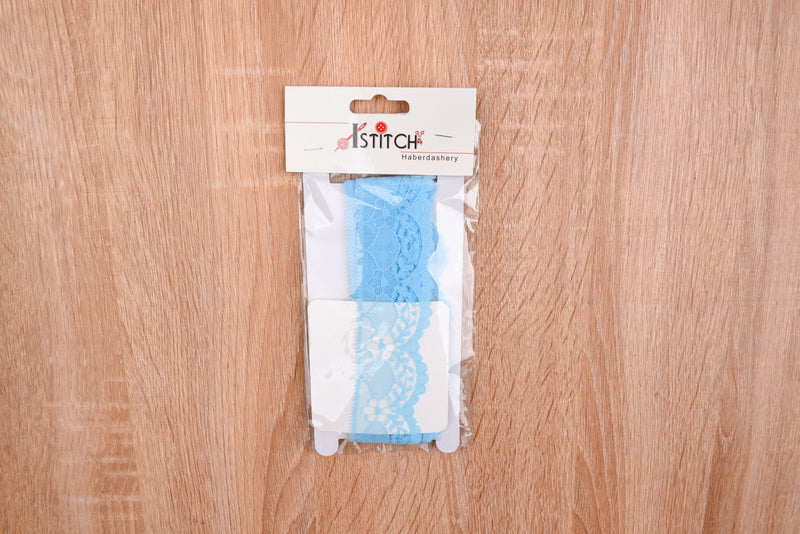 Thin Lace Border Fabric Ribbon Trim GK 59 5 Yards Pack ,elastic