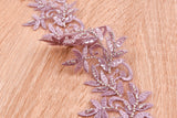 Floral Border Crochet Lace Trim with Handwork Beads - GK- 67 - Gkstitches