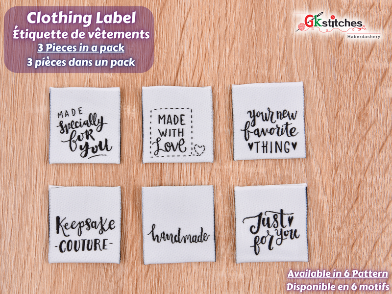 Clothes Labels (3 pcs per pack) - Gkstitches